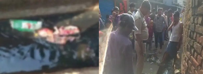 बिरगांव के नाली में मिला नवजात का शव