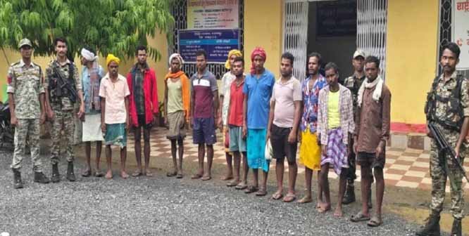 नारायणपुर में गोवंश वध के 12 आरोपी गिरफ्तार