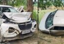 दो कारों की टक्कर में एक की मौत, चार घायल